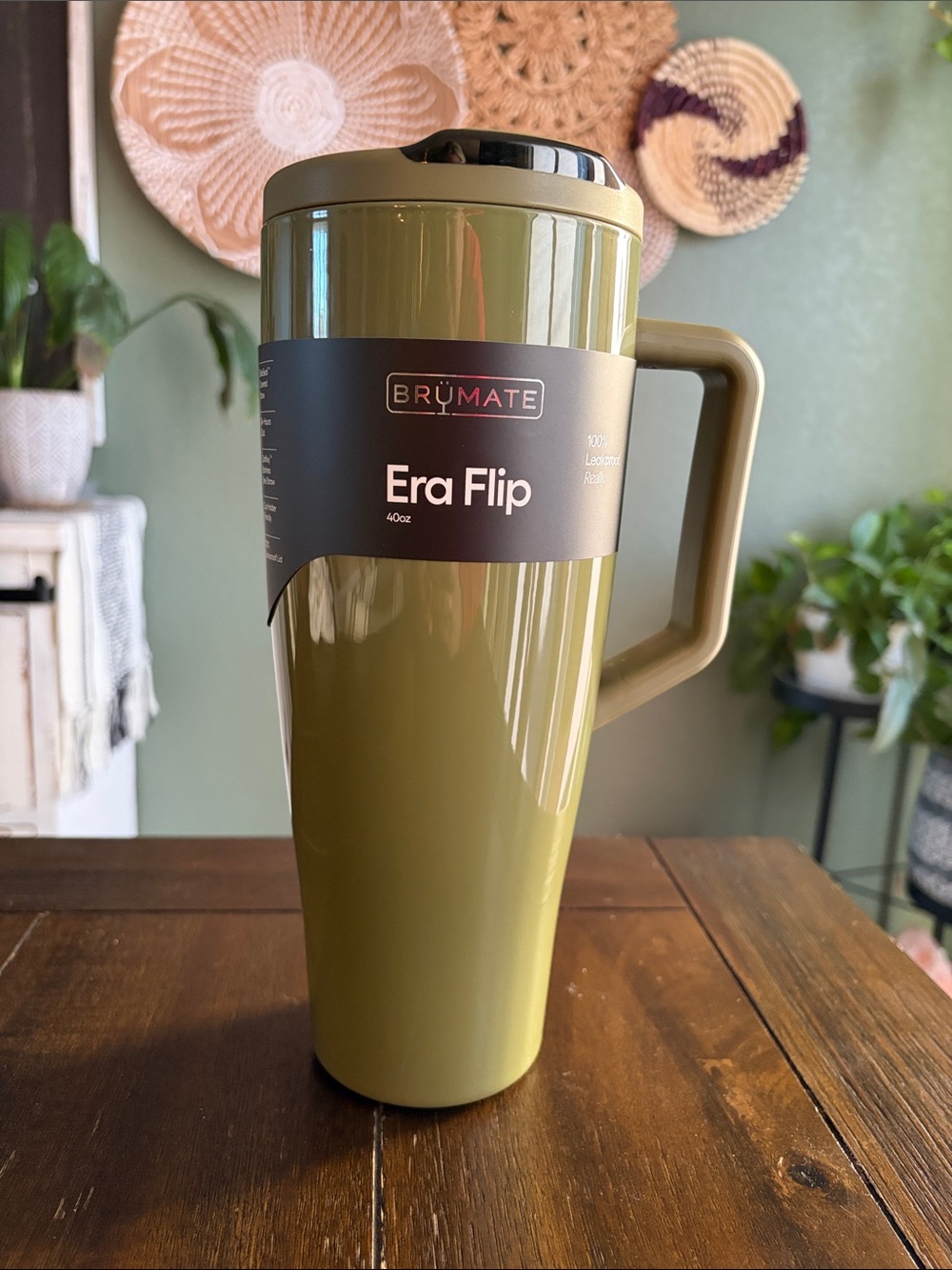 BruMate 40 oz Stainless Steel Era Flip Straw Tumbler in Regal Green New!